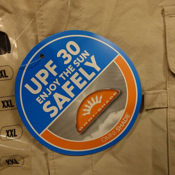 Columbia Bahama II Long Sleeve Fishing Shirt Men’s XXL Beige Omni-Shade UPF 30 - Picture 3 of 14